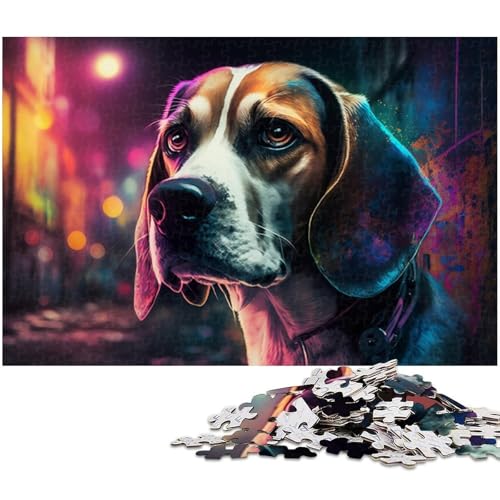 Puzzle Beagle 1000 Teile für Erwachsene Puzzle für Jugendliche ab 14 Jahren Größe 50x75cm von LLONGKT