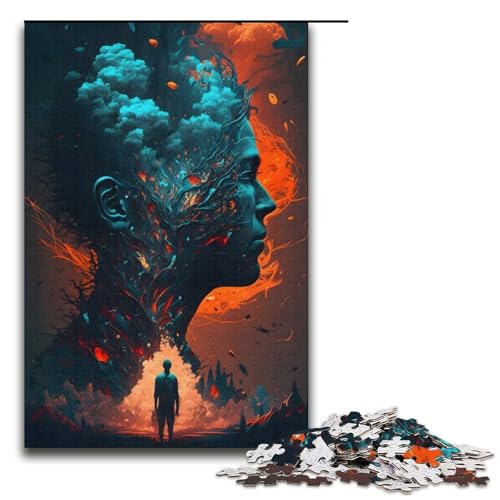 Puzzle Blowind Mind Jigsaw 1000 Teile für Erwachsene Lernspiele Weihnachtsgeburtstagsgeschenke für und Teenager ab 14 Jahren Größe 38 x 26 cm von LLONGKT