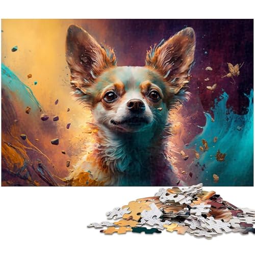 Puzzle Chihuahua 1000 Teile für Erwachsene Puzzle für Jugendliche ab 14 Jahren Größe 38x26cm von LLONGKT