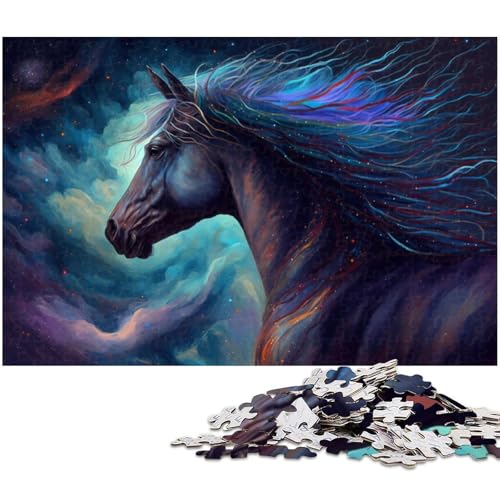Puzzle Cosmic Horse 1000 Teile für Erwachsene Puzzle für Jugendliche ab 14 Jahren Größe 38x26cm von LLONGKT