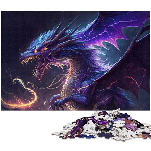 Puzzle Fantasy-Drache, 1000 Teile, für Erwachsene und Jugendliche ab 14 Jahren, Größe 50 x 75 cm von LLONGKT