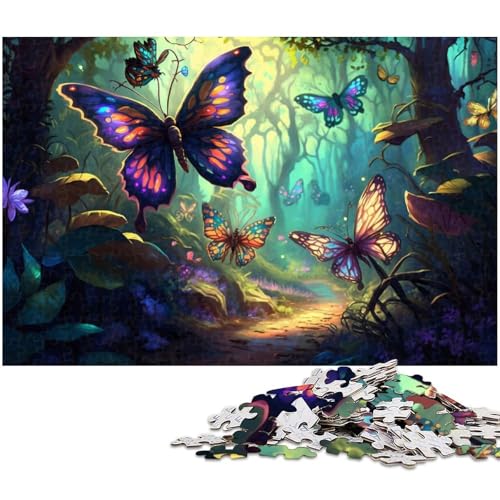 Puzzle Farbiger Schmetterling 1000 Teile für Erwachsene Puzzle für Jugendliche ab 14 Jahren Größe 50x75cm von LLONGKT