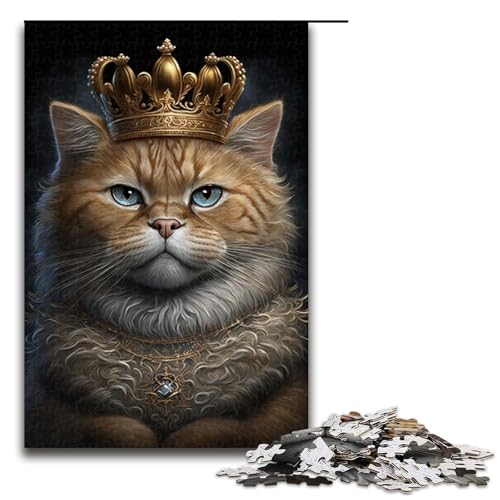 Puzzle Katze für Erwachsene, 1000 Teile, unmögliches Puzzle, Staycation, Zeit totzuschlagen, für Teenager ab 14 Jahren, Größe 50 x 75 cm von LLONGKT