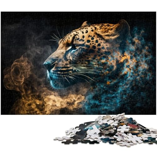 Puzzle Leopardennebel 1000 Teile für Erwachsene Puzzle für Jugendliche ab 14 Jahren Größe 50x75cm von LLONGKT
