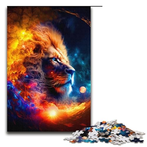 Puzzle Löwe 1000 Teile für Erwachsene Lernspiele Weihnachtsgeburtstagsgeschenke für und Teenager ab 14 Jahren Größe 38x26cm von LLONGKT