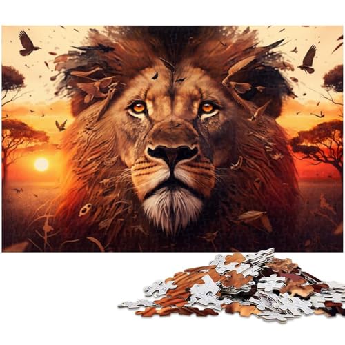 Puzzle Löwe 1000 Teile für Erwachsene Puzzle für Jugendliche ab 14 Jahren Größe 38x26cm von LLONGKT