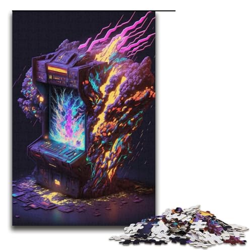Puzzle Neon-Spiel, 1000 Teile, Puzzle für Erwachsene, praktisches Spiel, ideal für Teenager ab 14 Jahren, Größe 38 x 26 cm von LLONGKT