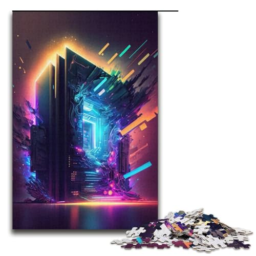 Puzzle Neon-Spiel, 1000 Teile, für Erwachsene, Lernspiele, Weihnachts- und Geburtstagsgeschenke für Teenager ab 14 Jahren, Größe 38 x 26 cm Puzzle Neon-Spiel, 1000 Teile, für Erwachsene, Lernspiele, Weihnachts- und Geburtstagsgeschenke für Teenager ab 14 Jahren, Größe 38 x 26 cm von LLONGKT