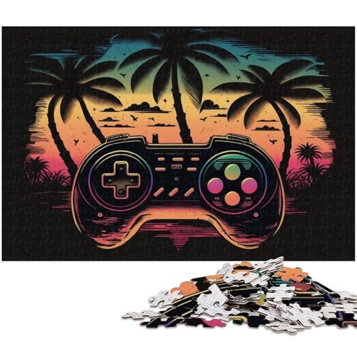 Puzzle Neonlandschaft 1000 Teile für Erwachsene Puzzle für Jugendliche ab 14 Jahren Größe 38x26cm von LLONGKT