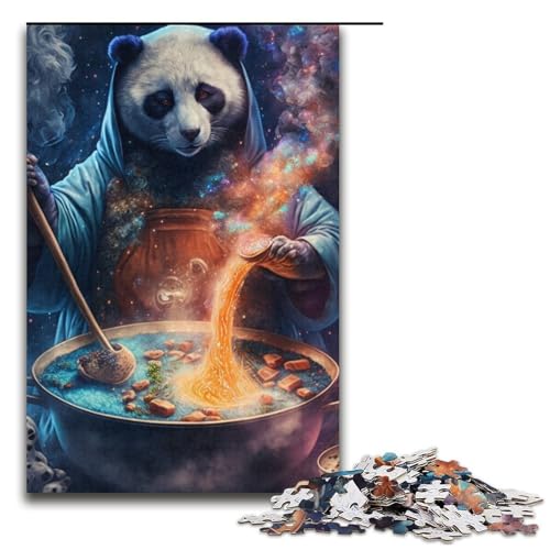 Puzzle Panda Wizard 1000 Teile für Erwachsene, praktisches Spiel, ideal für Teenager ab 14 Jahren, Größe 38 x 26 cm von LLONGKT