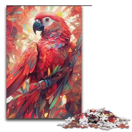 Puzzle Papageien-Puzzle 1000 Teile für Erwachsene, Mitmach-Spiel, Weihnachts- und Geburtstagsgeschenk für Teenager ab 14 Jahren, Größe 38 x 26 cm von LLONGKT
