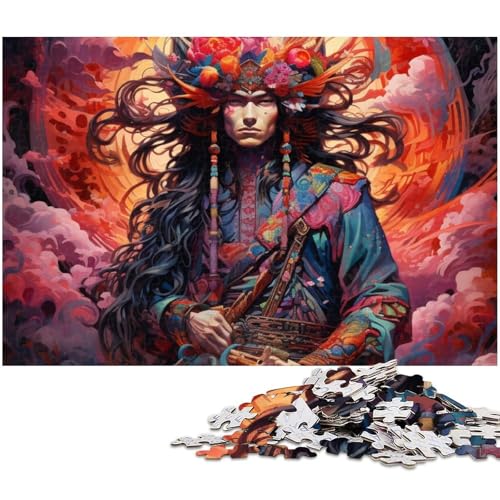 Puzzle Psychedelic Samurai Jigsaw 1000 Teile für Erwachsene Puzzle für Jugendliche ab 14 Jahren Größe 38x26cm von LLONGKT
