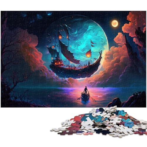 Puzzle Raumschiff 1000 Teile für Erwachsene Puzzle für Jugendliche ab 14 Jahren Größe 50x75cm von LLONGKT
