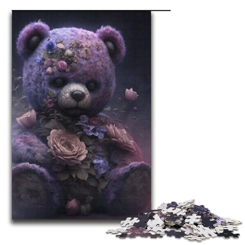Puzzle Sinister Teddy 1000 Teile für Erwachsene Lernspiele Weihnachtsgeburtstagsgeschenke für und Teenager ab 14 Jahren Größe 38x26cm von LLONGKT