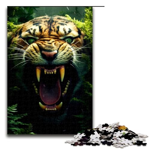 Puzzle Tiger 1000 Teile für Erwachsene Lernspiele Weihnachtsgeburtstagsgeschenke für und Teenager ab 14 Jahren Größe 50x75cm von LLONGKT