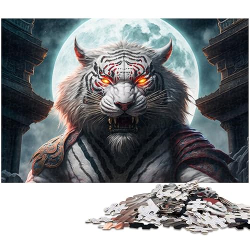 Puzzle Weißer Tiger 1000 Teile für Erwachsene Puzzle für Jugendliche ab 14 Jahren Größe 50x75cm von LLONGKT