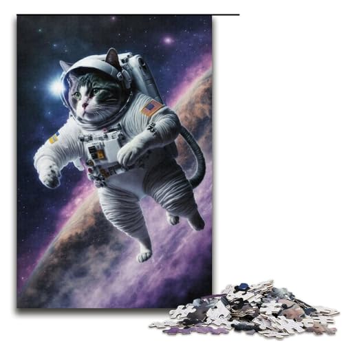 Puzzle Weltraumkatze, 1000 Teile, für Erwachsene, Lernspiele, Weihnachts- und Geburtstagsgeschenke für Teenager ab 14 Jahren, Größe 38 x 26 cm Puzzle Weltraumkatze, 1000 Teile, für Erwachsene, Lernspiele, Weihnachts- und Geburtstagsgeschenke für Teenager ab 14 Jahren, Größe 38 x 26 cm von LLONGKT