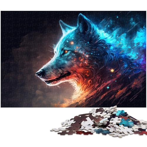 Puzzle Wolf 1000 Teile für Erwachsene Puzzle für Jugendliche ab 14 Jahren Größe 50x75cm von LLONGKT