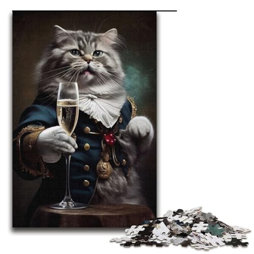 Puzzle für Erwachsene, „Aristocat“, 1000-teiliges Papppuzzle, Lernspiel, herausforderndes Spielzeug, Größe 38 x 26 cm von LLONGKT