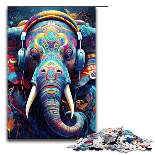 Puzzle für Erwachsene, 1000 Elefanten-Puzzle für Erwachsene, Holzpuzzle, schwierig und herausfordernd, Größe 50 x 75 cm Puzzle für Erwachsene, 1000 Elefanten-Puzzle für Erwachsene, Holzpuzzle, schwierig und herausfordernd, Größe 50 x 75 cm von LLONGKT