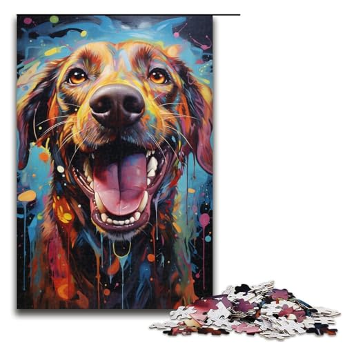 Puzzle für Erwachsene, 1000 Mal- und Farbpuzzles mit Hunden, Holzpuzzle, Denksportaufgabe, Größe 50 x 75 cm Puzzle für Erwachsene, 1000 Mal- und Farbpuzzles mit Hunden, Holzpuzzle, Denksportaufgabe, Größe 50 x 75 cm von LLONGKT