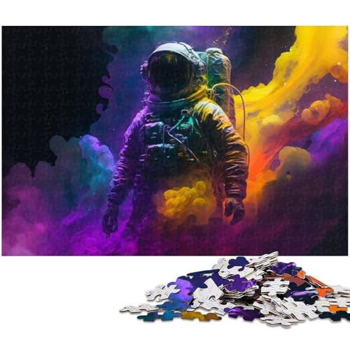 Puzzle für Erwachsene, 1000 Puzzles mit Astronautenmotiv, Lernspiel für Erwachsene, Größe 50 x 75 cm von LLONGKT