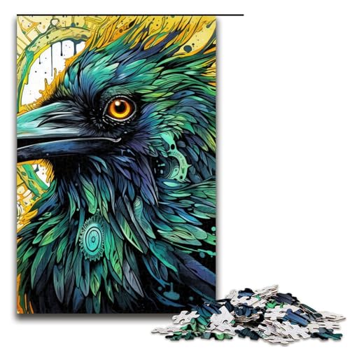 Puzzle für Erwachsene, 1000 Puzzles mit der grünen Krähe, für Erwachsene, Holzpuzzles, Spaß für zu Hause, Aktivitäten, Größe 50 x 75 cm Puzzle für Erwachsene, 1000 Puzzles mit der grünen Krähe, für Erwachsene, Holzpuzzles, Spaß für zu Hause, Aktivitäten, Größe 50 x 75 cm von LLONGKT