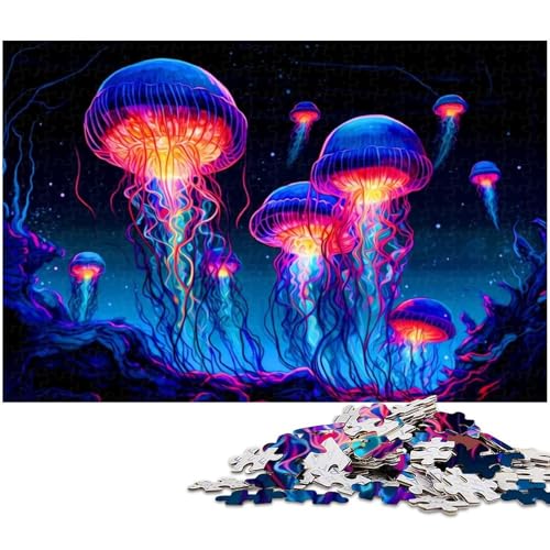 Puzzle für Erwachsene, 1000 Quallen-Puzzle, Lernspiel für Erwachsene, Größe 38 x 26 cm von LLONGKT