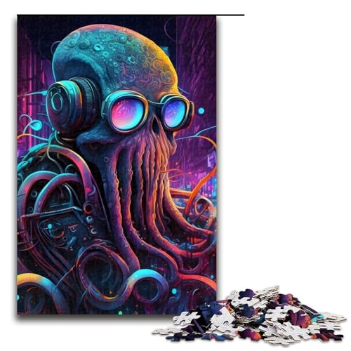 Puzzle für Erwachsene, 1000 Stück, Oktopus, für Erwachsene, Holzpuzzle, Familienspiele, Weihnachts- und Geburtstagsgeschenke, Größe 50 x 75 cm Puzzle für Erwachsene, 1000 Stück, Oktopus, für Erwachsene, Holzpuzzle, Familienspiele, Weihnachts- und Geburtstagsgeschenke, Größe 50 x 75 cm von LLONGKT