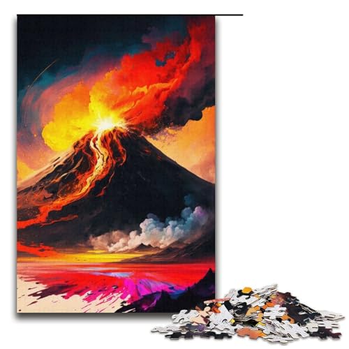 Puzzle für Erwachsene, 1000 Teile, „Den Vulkan malen“, Stressabbau, Weihnachtswunschliste mit Weihnachtsmann, Größe 38 x 26 cm Puzzle für Erwachsene, 1000 Teile, „Den Vulkan malen“, Stressabbau, Weihnachtswunschliste mit Weihnachtsmann, Größe 38 x 26 cm von LLONGKT