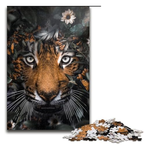 Puzzle für Erwachsene, 1000 Teile, „Der Tigergarten“, Puzzle für die Heimdekoration, Größe 50 x 75 cm von LLONGKT