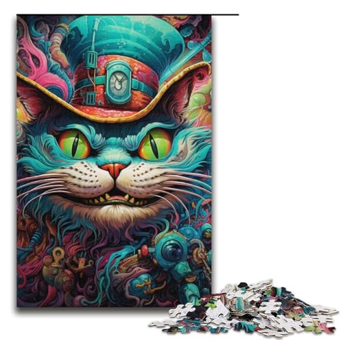 Puzzle für Erwachsene, 1000 Teile, „Die Katze mit dem Hut“, zum Lernen, pädagogisches Puzzle, tolles Geschenk für Spiele, Größe 38 x 26 cm Puzzle für Erwachsene, 1000 Teile, „Die Katze mit dem Hut“, zum Lernen, pädagogisches Puzzle, tolles Geschenk für Spiele, Größe 38 x 26 cm von LLONGKT