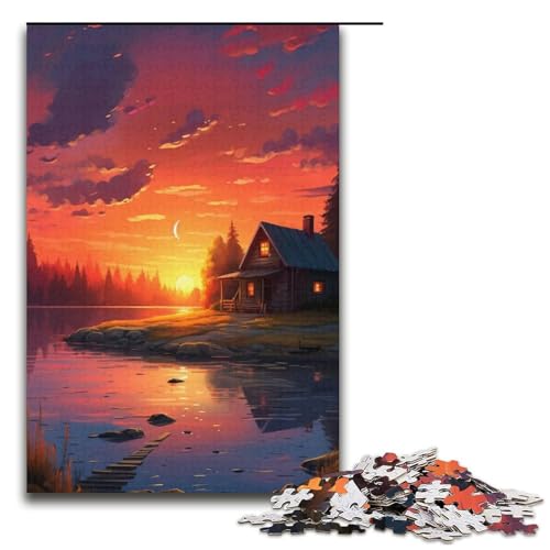 Puzzle für Erwachsene, 1000 Teile, „EIN kleines Zimmer bei Sonnenuntergang“, Familienspaß, Puzzle-Künstlersammlung, bildende Kunst, geeignet für und Teenager ab 14 Jahren, Größe 38 x 26 cm Puzzle für Erwachsene, 1000 Teile, „EIN kleines Zimmer bei Sonnenuntergang“, Familienspaß, Puzzle-Künstlersammlung, bildende Kunst, geeignet für und Teenager ab 14 Jahren, Größe 38 x 26 cm von LLONGKT