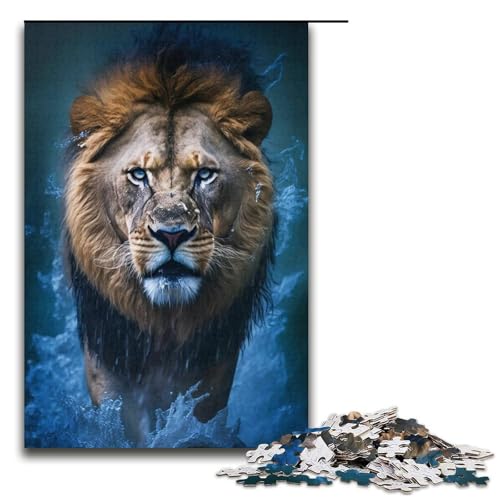 Puzzle für Erwachsene, 1000 Teile, „König des Dschungels“, anspruchsvolles Spiel, tolles Geschenk für Spiele, geeignet für Kinder und Jugendliche ab 14 Jahren, Größe 38 x 26 cm Puzzle für Erwachsene, 1000 Teile, „König des Dschungels“, anspruchsvolles Spiel, tolles Geschenk für Spiele, geeignet für Kinder und Jugendliche ab 14 Jahren, Größe 38 x 26 cm von LLONGKT