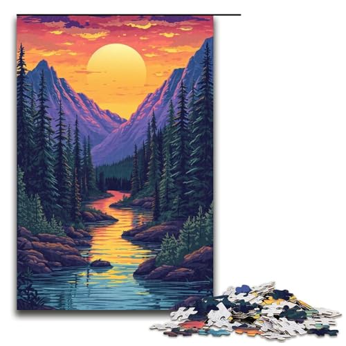 Puzzle für Erwachsene, 1000 Teile, „Seltsame und schöne Berge“, lustiges Puzzle für die ganze Familie, Stressabbau, Urlaub zu Hause, Zeit totzuschlagen (Größe 50 x 75 cm) von LLONGKT