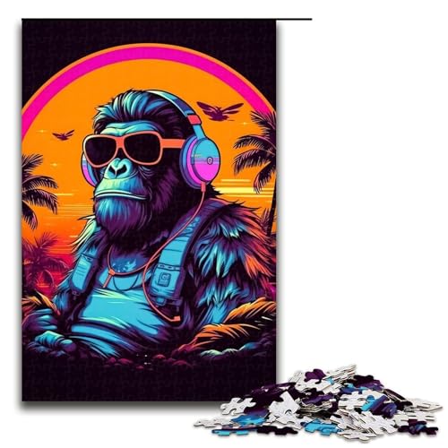 Puzzle für Erwachsene, 1000 Teile, AFFE, DJ, Musik, Puzzle, Heim-Lernspiele, DIY-Spielzeug, Weihnachtswunschliste mit Weihnachtsmann, Größe 50 x 75 cm Puzzle für Erwachsene, 1000 Teile, AFFE, DJ, Musik, Puzzle, Heim-Lernspiele, DIY-Spielzeug, Weihnachtswunschliste mit Weihnachtsmann, Größe 50 x 75 cm von LLONGKT