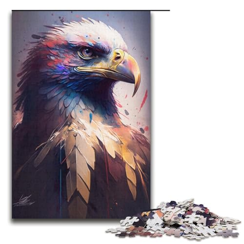Puzzle für Erwachsene, 1000 Teile, Adler-Mal-Puzzlespiel, gutes Geschenk für Teenager ab 14 Jahren (Größe 38 x 26 cm) von LLONGKT