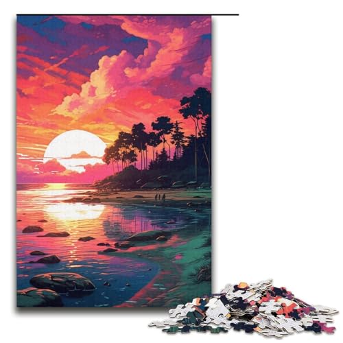 Puzzle für Erwachsene, 1000 Teile, Anime-Kunst, Landschaftspuzzle für Karton, Lernspiel, Herausforderungsspielzeug, Größe 38 x 26 cm Puzzle für Erwachsene, 1000 Teile, Anime-Kunst, Landschaftspuzzle für Karton, Lernspiel, Herausforderungsspielzeug, Größe 38 x 26 cm von LLONGKT