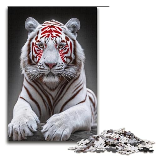 Puzzle für Erwachsene, 1000 Teile, Art Tigers Puzzle – anspruchsvolles Spiel, tolles Geschenk für Spiele, geeignet für Kinder und Jugendliche ab 14 Jahren, Größe 38 x 26 cm Puzzle für Erwachsene, 1000 Teile, Art Tigers Puzzle – anspruchsvolles Spiel, tolles Geschenk für Spiele, geeignet für Kinder und Jugendliche ab 14 Jahren, Größe 38 x 26 cm von LLONGKT