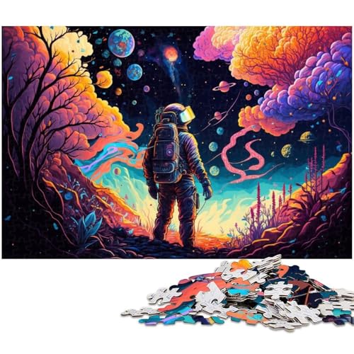 Puzzle für Erwachsene, 1000 Teile, Astronauten-Puzzle für Erwachsene, Holzpuzzle, Heimkunst-Dekor, Größe 50 x 75 cm Puzzle für Erwachsene, 1000 Teile, Astronauten-Puzzle für Erwachsene, Holzpuzzle, Heimkunst-Dekor, Größe 50 x 75 cm von LLONGKT