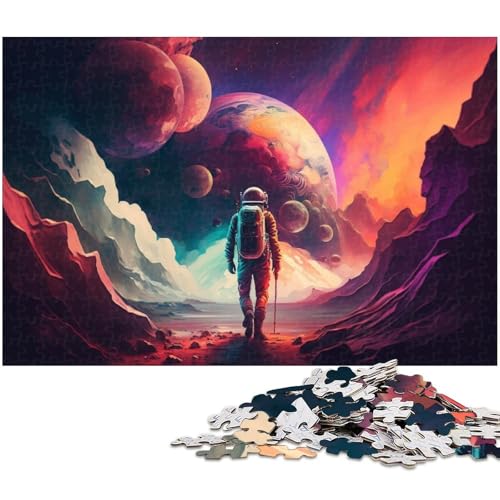 Puzzle für Erwachsene, 1000 Teile, Astronauten-Puzzle für Erwachsene, Holzpuzzle, Spaß für zu Hause, Geburtstagsgeschenk, Reisegeschenke, Größe 50 x 75 cm Puzzle für Erwachsene, 1000 Teile, Astronauten-Puzzle für Erwachsene, Holzpuzzle, Spaß für zu Hause, Geburtstagsgeschenk, Reisegeschenke, Größe 50 x 75 cm von LLONGKT