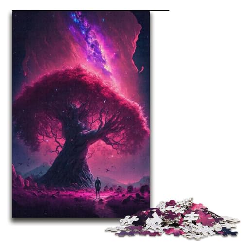 Puzzle für Erwachsene, 1000 Teile, Aurora-Baum, Puzzlespielzeug, Lernspiele, Stressabbau, Eltern-Kind-Interaktion, Größe 38 x 26 cm von LLONGKT