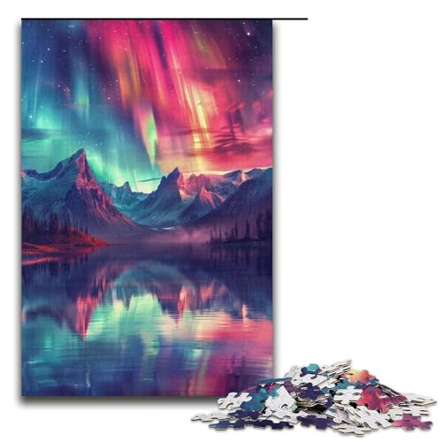 Puzzle für Erwachsene, 1000 Teile, Berg-Aurora-Puzzle, Lernspiel, Herausforderungsspielzeug, gutes Geschenk, geeignet für Teenager ab 14 Jahren, Größe 38 x 26 cm Puzzle für Erwachsene, 1000 Teile, Berg-Aurora-Puzzle, Lernspiel, Herausforderungsspielzeug, gutes Geschenk, geeignet für Teenager ab 14 Jahren, Größe 38 x 26 cm von LLONGKT