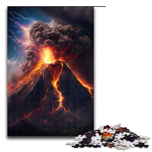 Puzzle für Erwachsene, 1000 Teile, Berg Fuji, Japan, Familienaktivitätspuzzle, Staycation, Zeitvertreib für Teenager ab 14 Jahren, Größe 50 x 75 cm von LLONGKT