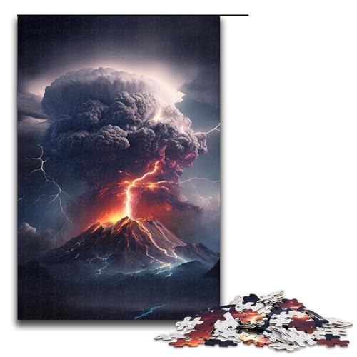 Puzzle für Erwachsene, 1000 Teile, Berg Fuji, Japan, Puzzle-Spielzeug, Stressabbau, schwierige Herausforderung, Größe 50 x 75 cm von LLONGKT