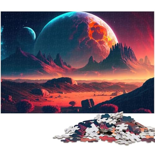 Puzzle für Erwachsene, 1000 Teile, Berge, Mond, Weltraum, Puzzle, Geschenke, einzigartige Geburtstagsgröße, 50 x 75 cm Puzzle für Erwachsene, 1000 Teile, Berge, Mond, Weltraum, Puzzle, Geschenke, einzigartige Geburtstagsgröße, 50 x 75 cm von LLONGKT