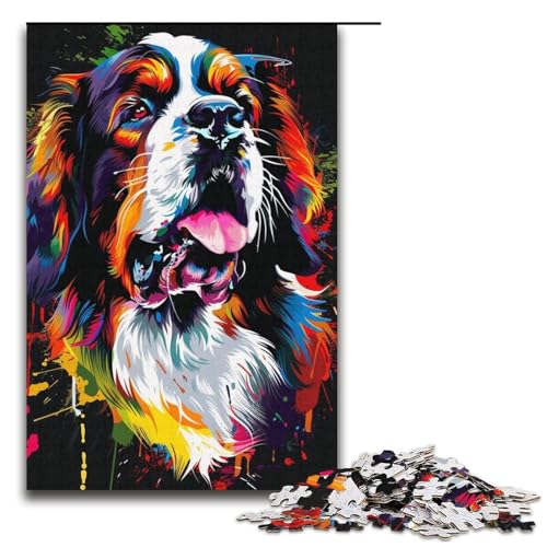 Puzzle für Erwachsene, 1000 Teile, Bernhardiner-Kunst-Puzzle, Eltern-Kind-Interaktion, geeignet für Jugendliche ab 14 Jahren von LLONGKT