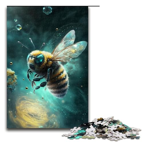 Puzzle für Erwachsene, 1000 Teile, Bienenmalerei, Lernpuzzle, tolles Geschenk für Spiele (Größe 50 x 75 cm) von LLONGKT