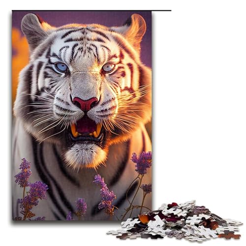 Puzzle für Erwachsene, 1000 Teile, Blumentiger, Lernspiele für Zuhause, DIY-Spielzeug, Stressabbau, Staycation, Zeit totschlagen, Größe 50 x 75 cm Puzzle für Erwachsene, 1000 Teile, Blumentiger, Lernspiele für Zuhause, DIY-Spielzeug, Stressabbau, Staycation, Zeit totschlagen, Größe 50 x 75 cm von LLONGKT