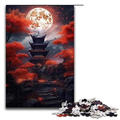 Puzzle für Erwachsene, 1000 Teile, Blutmond-Puzzle, Eltern-Kind-Interaktion, geeignet für Jugendliche ab 14 Jahren von LLONGKT